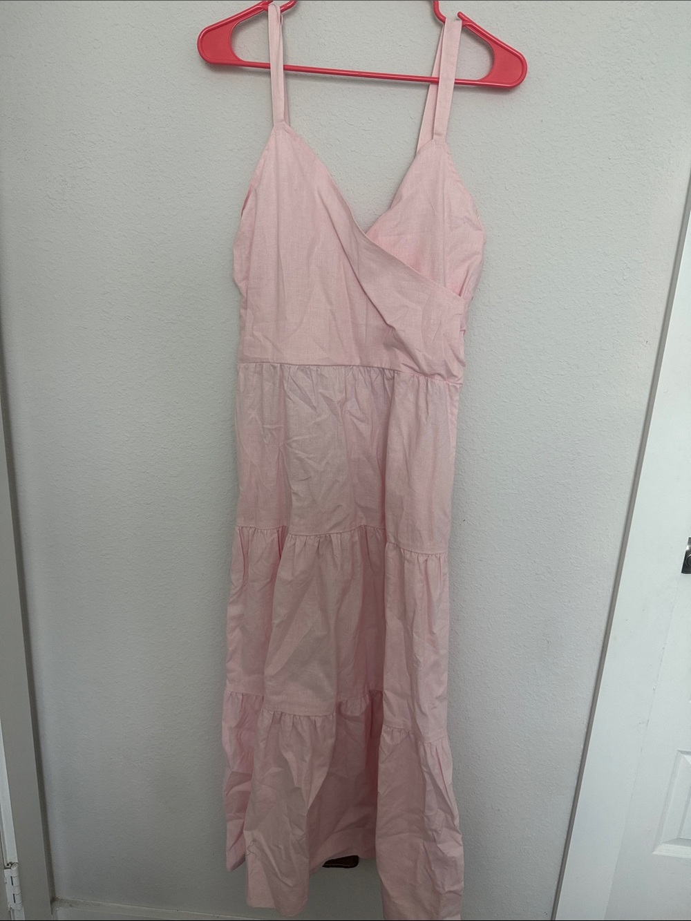 Light Pink Women's linen Sun Dress